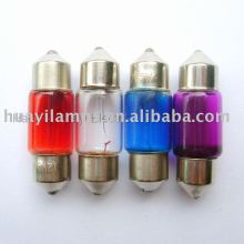 Auto Light T10X31 SV8.5, colorful miniature festoon bulb, auto light bulb