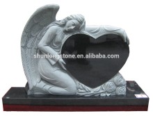 Angel heart tombstone,shanxi black granite,granite monument