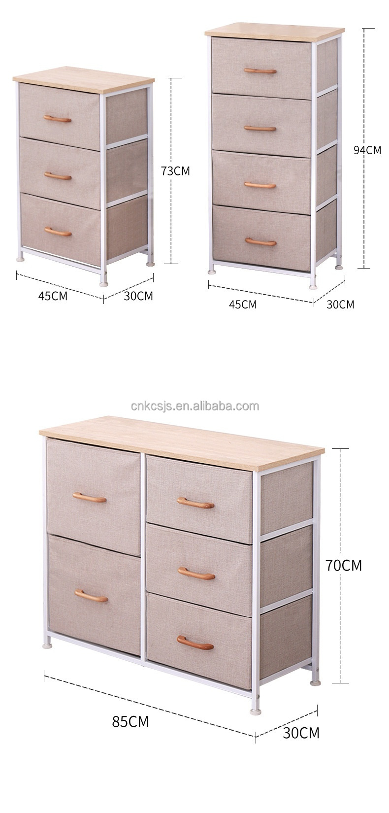کمد پارچه ای محکم Sturdy Fabric Storage Dresser
