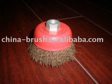 Twist knot wire cup brush