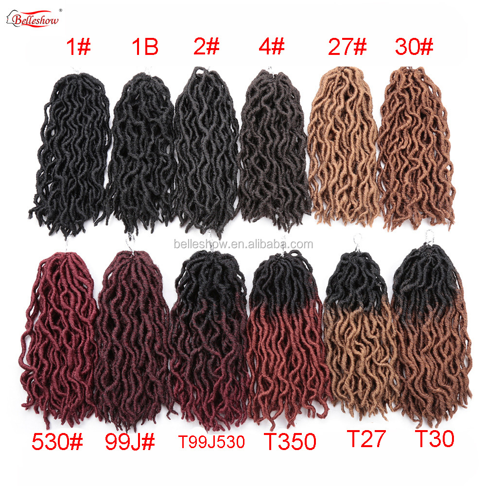 Hot sell new 12 inch Crochet Goddess Locs Hair Extensions Faux Locs Curly Braids Hair wave short gypsy locs