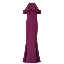 OEM best selling spaghetti strap sheath long fancy evening dress wear