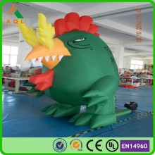green comical popular advertsing inflatable rooster cartoons
