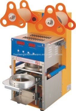 Vertical digital automatic plastic cup sealing machine