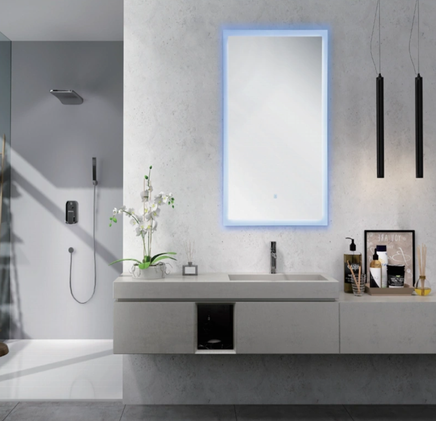 Waterproof LED bathroom mirror