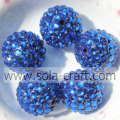 Blue Resin Rhinestone Beads 18*20MM Solid Small Spacers For DIY Necklace