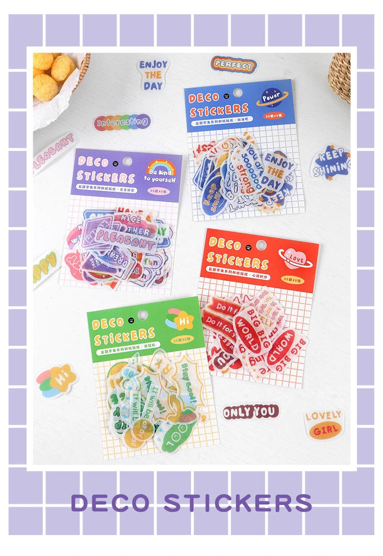 DIY Decorating Japanese Paper Sticker of 40PCS Per Set