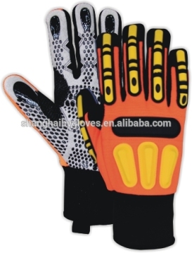 Two Layers Silicon Dotting Oil Gas Working/Oil Rigger Glove - 7987