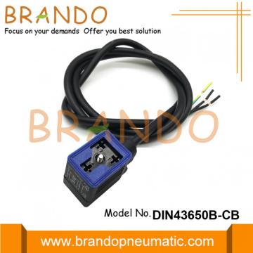DIN43650B con conector de bobina de válvula solenoide de cable moldeado IP67