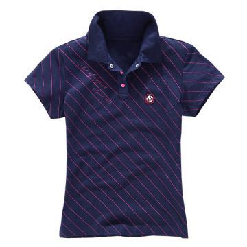 Ladies\' purple stripped Tennis Shirt  POLO t-shirt
