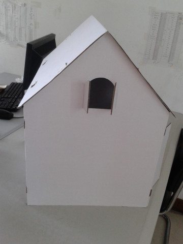 good quality recycle paintable paper toy paper house