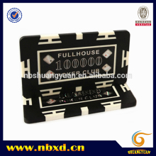 29g Z Stripe Rectangle Poker Chip Poker Plaque with Custom Laser Sticker