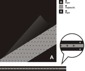 Reinforced Graphite panel with tanged metal insert