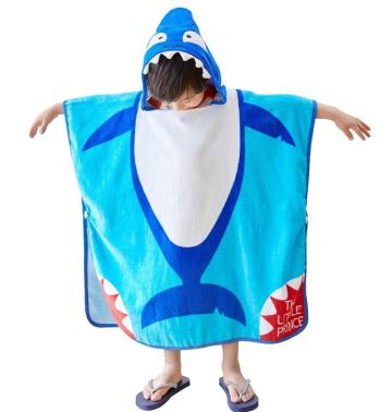 100% cotton Surf beach Poncho Towel for Kids