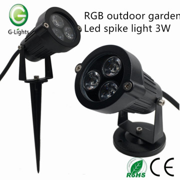 RGB outdoor garden led spike light 3W