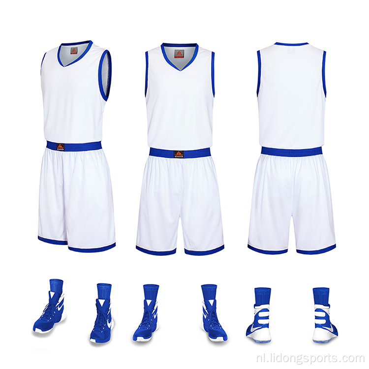 Accepteer aangepast ontwerp groothandel mannen gewoon basketbal jersey