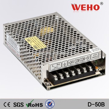 50w daul switch mode power supply 5v 24v 6a 1a dc daul power supply
