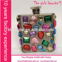 rhinestone whisky crystal gift flask