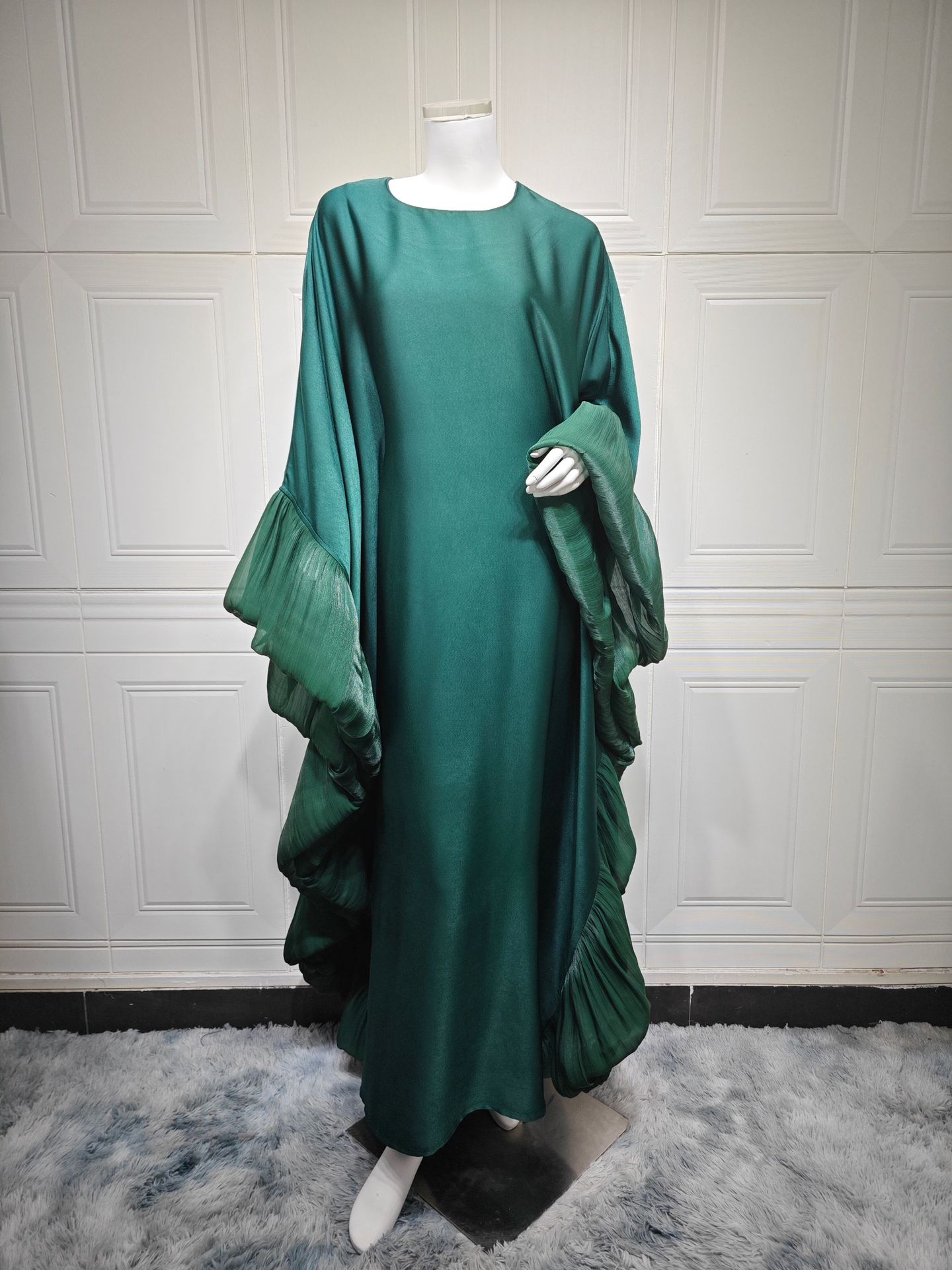لباس کافتان با آستین پروانه مسلمان ابایا MQ201 (5) Muslim Butterfly Sleeve Abaya Elegant Kaftan Dress MQ201 (5)