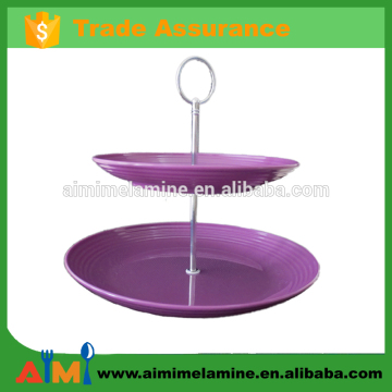 melamine two-layer fruit stand plate,color stand plate