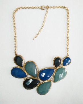 Statement Necklace, New Fashion Colorful Resin Tear Drop Jewelry Statement Necklace , Statement Necklace Wholesale