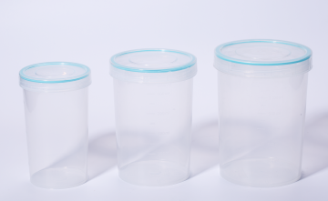 3PCS plastic food container set for kitchen use