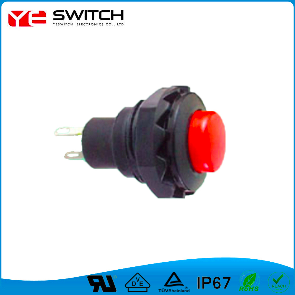 red1.5a 250VAC المزلاج لحظة الزر 2pin spst