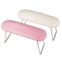 Non-Slip Nail Arm Rest Microfiber Leather Manicure Hand Pillow with Stainless Steel Stand - Perfect Tool for Nail Techs
