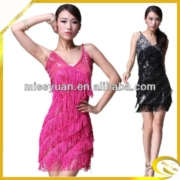 sequin latin ballet tassel indian costume lady
