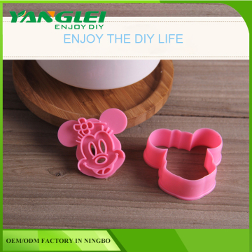 plastic mickey mouse shaped cookie cutter