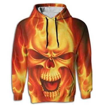 Kwaadaardige hoodie met menselijke bottenprint