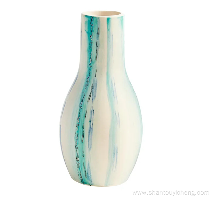 2020 new hand Painted matte color ceramic vase