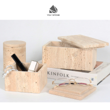 Luxury Custom Jewelry Boxes in Natural Marble Stone and Travertine