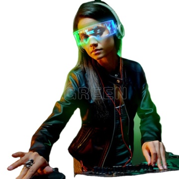 Luminous Cyberpunk Tech Glasses: LED Disco Sci-Fi Sunglasses