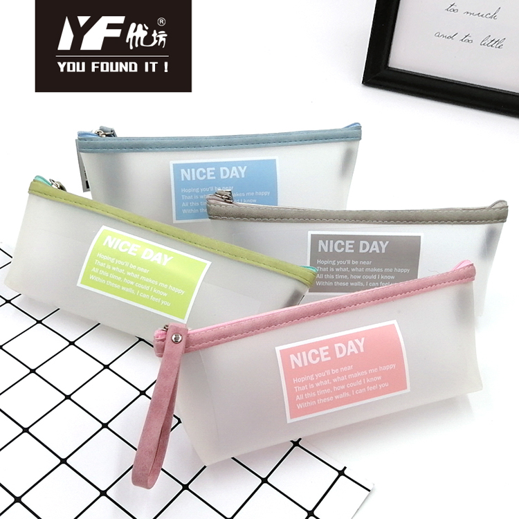 Custom translucence waterproof nice day TPU pencil case