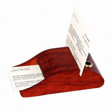 Wooden Business Card Holding, Novel Design with Your Logos, Small MOQ, Cheap Price, Fast Delivery