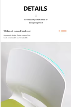 Durable Ergonomic Plastic Dining Chai