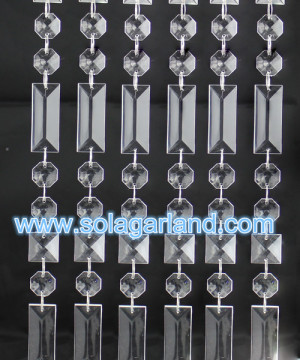 Acrylic Crystal Square Diamond Bead Garland Curtains For Door Fancy Haning Beads String