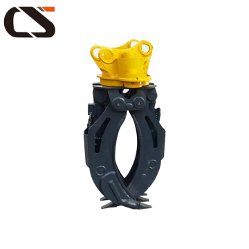 Rotating hydraulic stone grapple hyundai brand log grapple