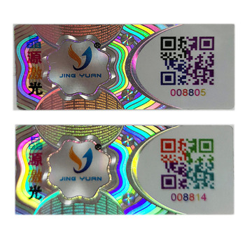 Label laser hologram kode QR warna