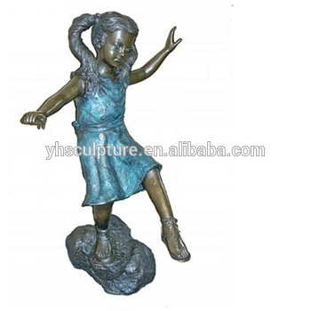 bronze dancing girl sculpture