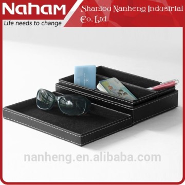 NAHAM Office Desktop faux Leather Document Tray