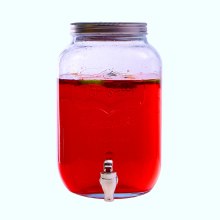 4L YORKSHIRE GLASS BEVERAGE DISPENSER WITH TAP