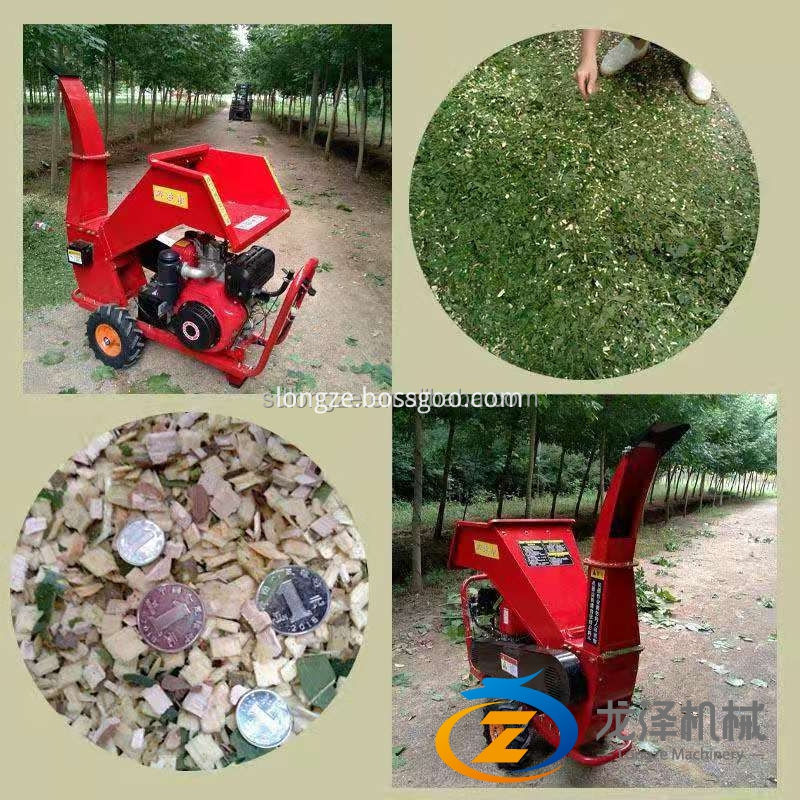 Towable 4 tum kapacitet 15 HP Gasdriven trädgren Log Shredder Chipper