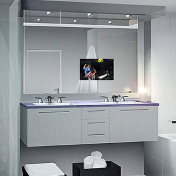Behind Mirror TV For Bathroom Or Kitchen
