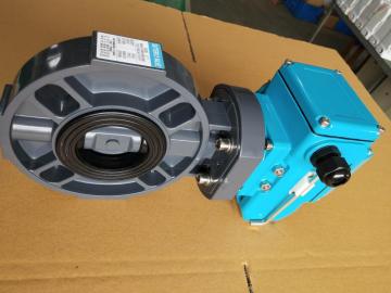 Electric pair clamp UPVC butterfly valve