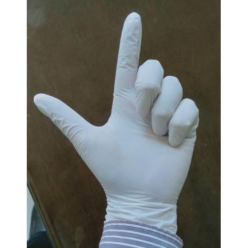 Gants alimentaires en nitrile blanc