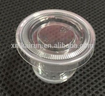 1oz Disposable Plastic Souffle Cup Sauce Cup with PET Lid