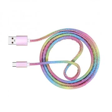 USB2.0 haute qualité coloré Rainbow câble de données USB pour iphone données câble USB