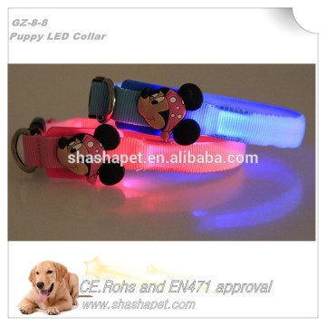 Puppy Led dog collar with tpu southwestern dog collar